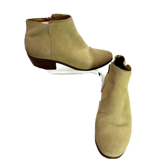 Jack Rogers Tan Suede Ankle Boots Booties Size 10 M Bailee Camel - Picture 2 of 12